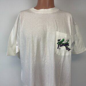 Florida Spray Paint Tag Single Stitch Pocket T Shirt Vtg 90s 1992 Size L